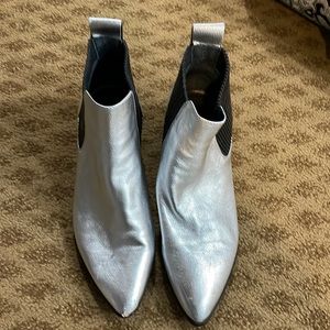 Silver booties